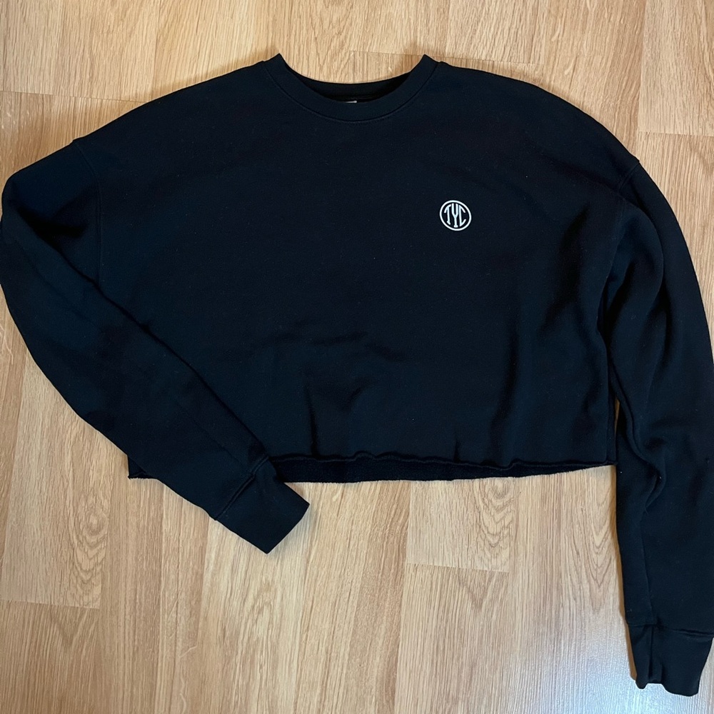 Til You Collapse Cropped Crew Neck Sweater